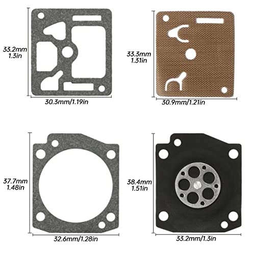 ZAMDOE Carburetor Repair kit Diaphragm Gasket Set for Husqvarna 340 346 346XP 353 350 351 357 359 C3EL17 C3EL18 for Zama RB-122 RB-153 RB-122 Chainsaw Parts Needle - Image 2