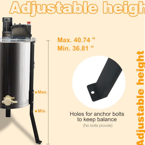 Beecastle ELECTRIC HONEY EXTRACTOR 3 Frame Stainless Steel Honeycomb Drum Spinner Extractor thumb #4
