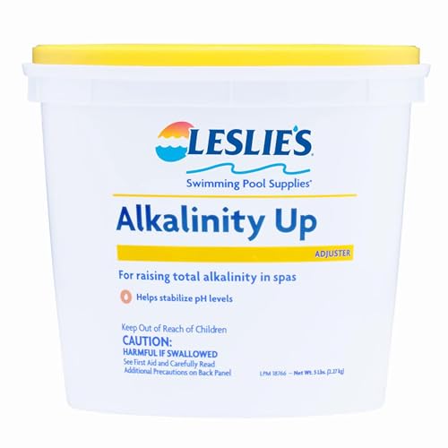 Leslie's Alkalinity Increaser for Swimming Pools - Raises Alkalinity and Balances pH Levels in Your Swimming Pool Water - 100% Sodium Bicarbonate - 5 Pounds