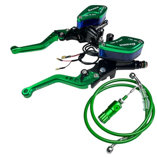 Levier de frein moto hydraulique 14mm vert pour vos sorties tout-terrain et course