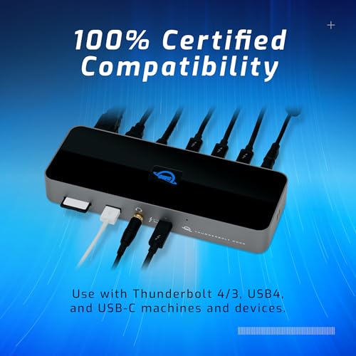 Image of OWC 11-Port Thunderbolt Dock, 96W Charging, Single 8K Display or Dual 5K displays, 3 x TB Ports, 4 x USB, GbE, SD, Compatbile M1 /M2 Macs, TB3 Macs, TB 4 PCs, and USB-C Devices