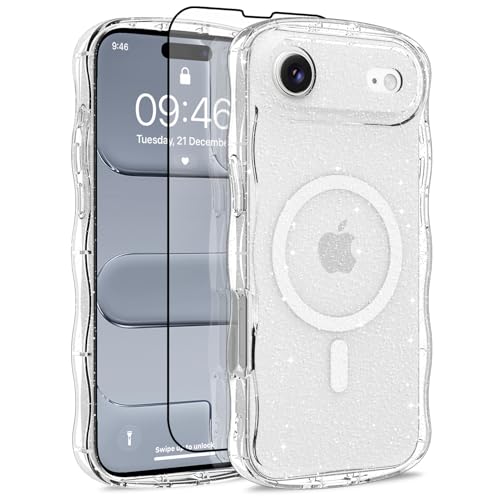 MOWIME iPhone AirpCP[X [MagsafeΉ] [킢EF[uOb^[fUC] [XN[veN^[1] X \tg TPU NA LLP[X iPhone Air 6.5C` 2025Np NA