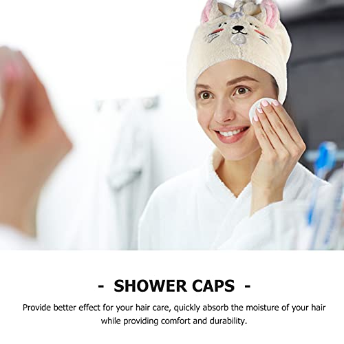 Lurrose 3Pcs Cabelo Toalha De Microfibra Envoltório Torção Turbante Absorvente Coral Do Velo de Seca