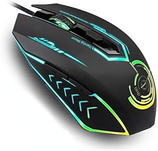 Gaming Mouse Wired, UHURU Laptop Computer Mice with 6 Programmable Buttons, 4 Adjustable DPI Up to 4800, 7 Backlight Modes Ergonomic RGB Gaming Mouse for Laptop PC Gamers (WM-02L)