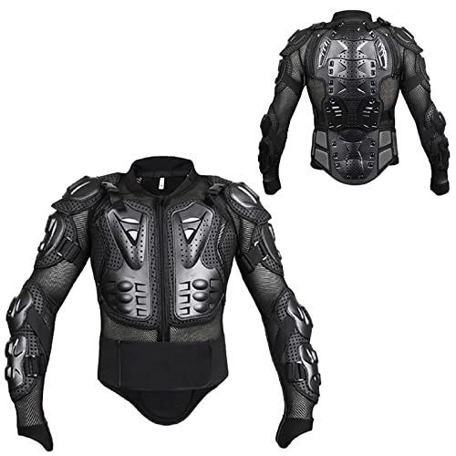 Veste d'armure de moto et protection intégrale motocross noire