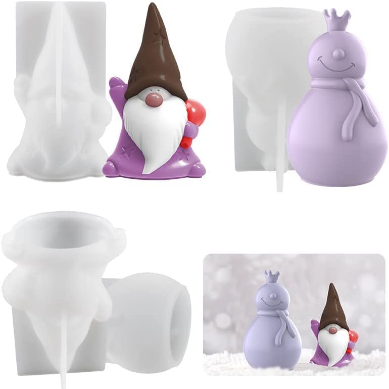 3D Schneemann Silikonform - Weihnachts Kerzenform Für DIY Kerzen, Seifen & Schokolade