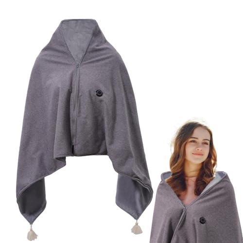 Manta portátil calentada, bufanda manta eléctrica calentada,Calentado Funciona con pilas | Portátil eléctrico para exteriores, manta de calefacción para el cuello y el hombro
