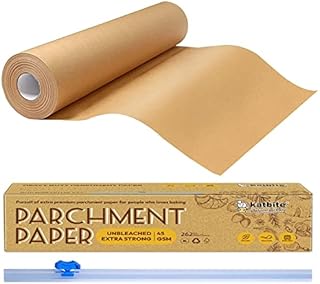 katbite Heavy Duty Baking Paper Parchment Paper Roll 30CM x 80M Non Stick Paper for Cooking, Meat, Vegetables, Pizza