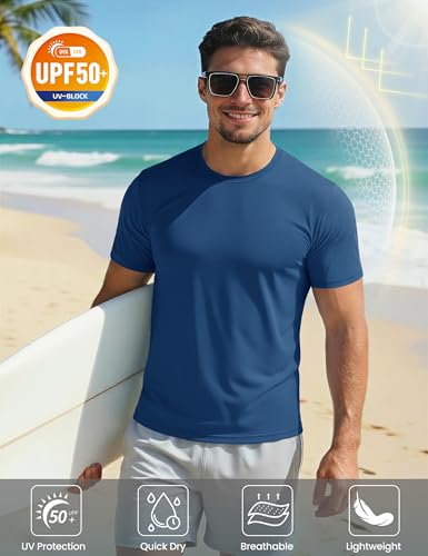 Image of MAGCOMSEN Men's Short Sleeve T-Shirt Quick Dry UPF 50+ Athletic Running Workout Fishing Top Tee Performance Shirts