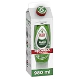 Fairy Maxi Poder Recambio Cartón Lavavajillas Líquido 980 ML, Recambio...