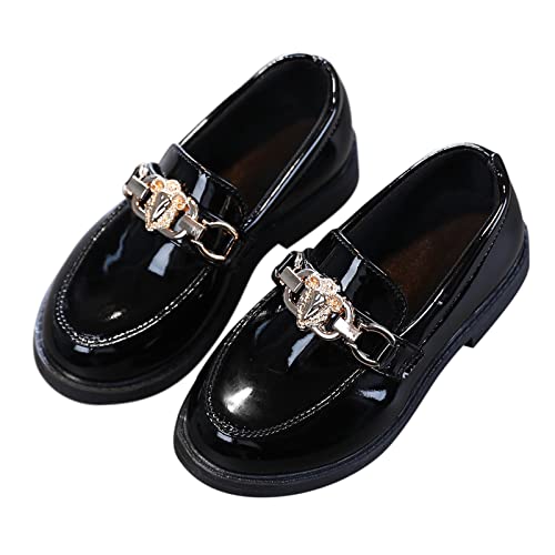 Uniform Shoes for Girls Back to School Shoes for Kids Slip On Chunky Dressy Loafers Girls School Uniform Mary Janes