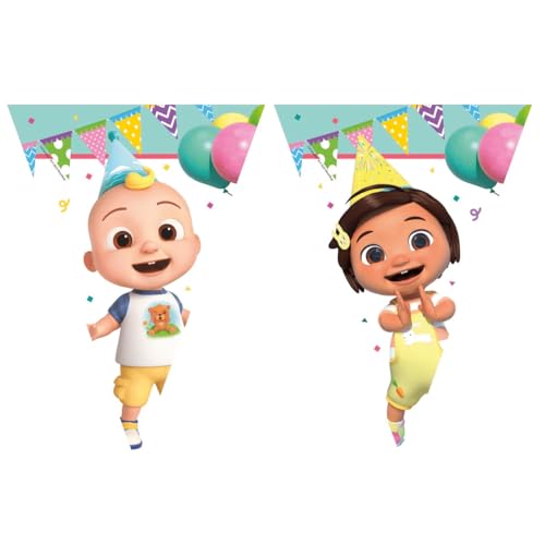 Procos Flag Banner Cocomelon FSC Mix Hanging Decoration Garland Birthday Theme Party
