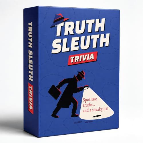 Talking Hearts Truth Sleuth Trivia Game, Two Truths and a Lie Style Trivia with 300 Card Sides