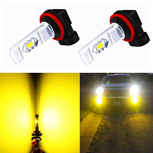 Alla Lighting 3800lm Xtreme Super Bright H16 LED Bulbs Fog Light High Illumination