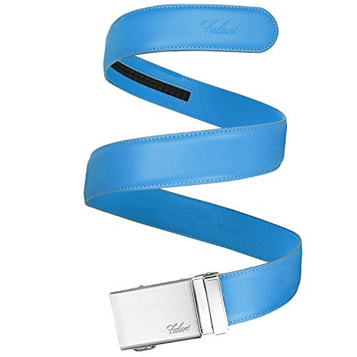 Image of Falari Men Unisex Genuine Leather Ratchet Dress and Casual Belt, Automatic Sliding Buckle, Trim to Fit