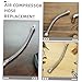 ABOOFAN 2Pcs Aluminum Air Compressor Hose with Stainless Steel Flexible Tubing Replacement Air Tool Hose for Compressed Air Piping System Connection for Stable Pressure and Safety Assurance