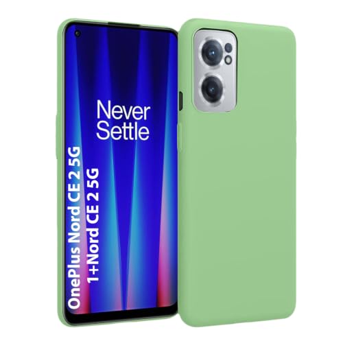 Image of LIRAMARK Liquid Silicone Soft Back Cover Case for OnePlus Nord CE 2 5G / 1+Nord CE 2 5G (Mint Green)