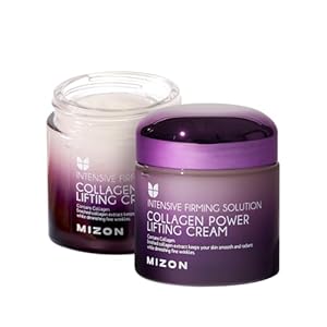[Mizon] Collagen Power Lifting Cream (75ml) Day and Night Anti-Aging and Intensive Moisturizing, 75% Marine Collagen, Reduce Fine Lines and Age Spots, Korean Skin Care