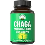 Chaga Mushroom Capsules - USA Grown Made with Chaga Mushrooms. Naturally Harvested Mushroom Extract...