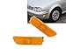 eLoveQ Front Bumper Side Marker Lamps Housings Compatible with 1999-2005 Volkswagen MK4 Golf GTI R32 Rabbit Jetta, Replace OEM Amber Sidemarker Lamps (AMER)
