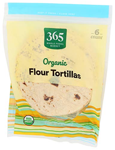 365 By Whole Foods Market, Organic Tortillas, Flour (6 Tortillas), 12 Ounce #TOP1