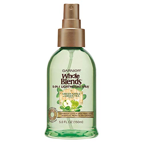 Garnier Whole Blends Refreshing 5-in-1 Lightweight Detangler Spray, Normal Hair, 5 Ounce (Pack Of 2)