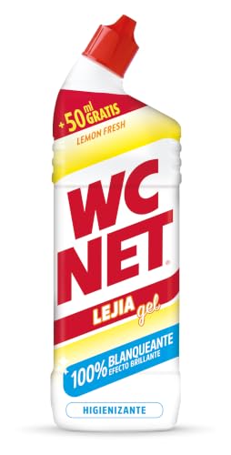 WC Net - Lejía Gel Lemon Fresh, Limpia, Higieniza Y Blanquea Inmediatamente, Estandar, 800 Mililitro (El embalaje puede variar)