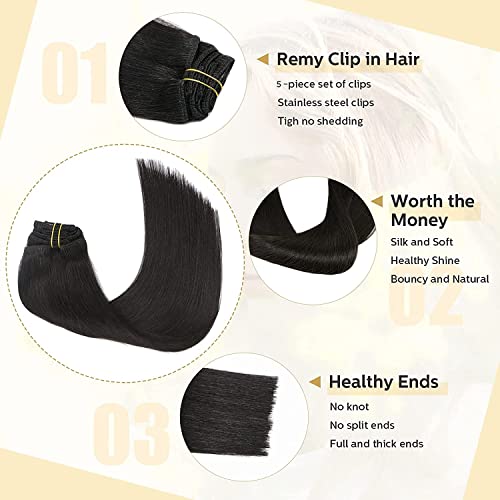 Image of Women Hair Extension Long Curly Wavy Black 18 To 20 Inches Hairpiece With 5 BB Clip /Hair Extension for Women Party /Halloween /Christmas