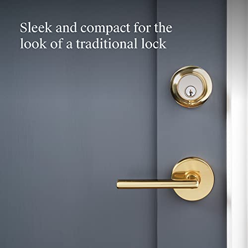 Level Lock Smart Lock Touch Edition - Smart Deadbolt For Keyless Entry Using Touch, Key Card Or Smartphone, Bluetooth Lock, Compatible With Apple Homekit, Polished Brass #TOP1