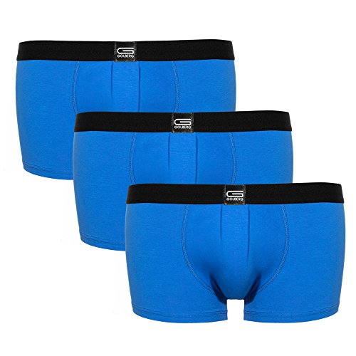 GOLBERG G Athletic Boxer Briefs  Stretchy, Soft, Comfortable  (3 Pack, Blue, Medium)