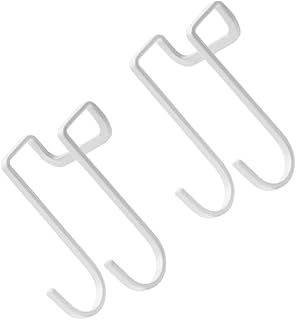 Cabilock Over Door Towel Rack 2 Pcs 1 Set Door behind Bed Storage Hanging Hook Door Back Hangers White Kitchen Pot Stainless Steel Wrought Iron Storage Hooks