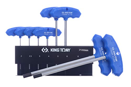 king tony 21208MR Set 6-Sided Hex Key with T-Handle Metric on Stand, Set of 8 - Image 2