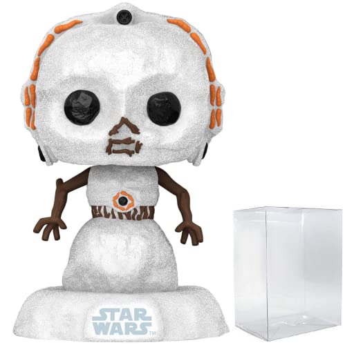 POP Star Wars: Holiday - C-3PO como muñeco de nieve Funko figura de vinilo (empaquetado con funda protectora compatible), multicolor, 9,5 cm