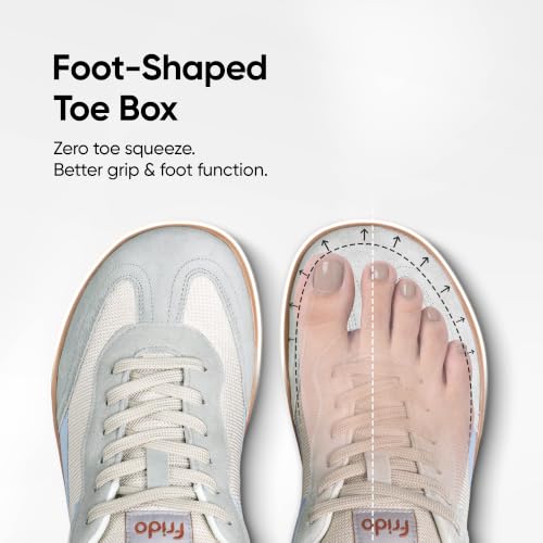 Image of Frido Active Casual Sneakers for Women | Stylish Everyday Sneakers with Breathable Mesh, Lycra-Lined Collar, Cushioned Footbed & Zero-Drop Sole for Travel, Night Outs