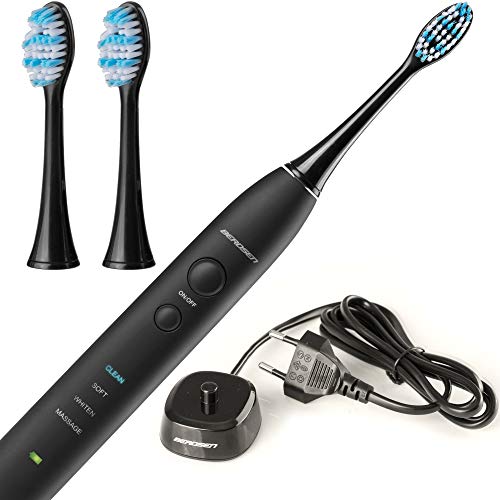 Schallzahnbürste elektrische Zahnbürste Timer 3 Bürstenköpfen Sonica B3 Berdsen Cover