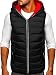 Produktbild BOLF Herren Weste mit Kapuze Steppweste Bodywarmer Kapuzenweste Daunenweste Reißverschluss Weste Ärmellose Sportweste Zip Wärme Freizeit Outdoor Style 6878 Schwarz M [1U1]