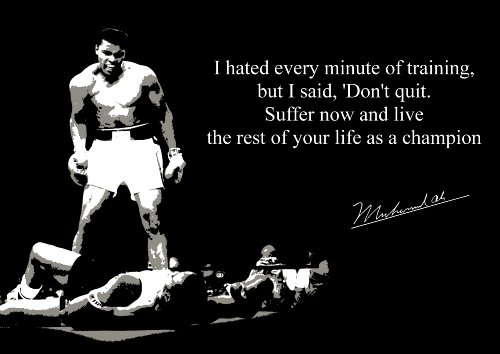 Poster dédicacé avec citation de Mohamed Ali (1)