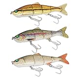 【Estilo de pez realista】Los ojos 3D realistas y el recubrimiento de polvo de perla hacen que sea un pez realista que puede provocar fácilmente a los peces depredadores para golpear y morder el anzuelo.