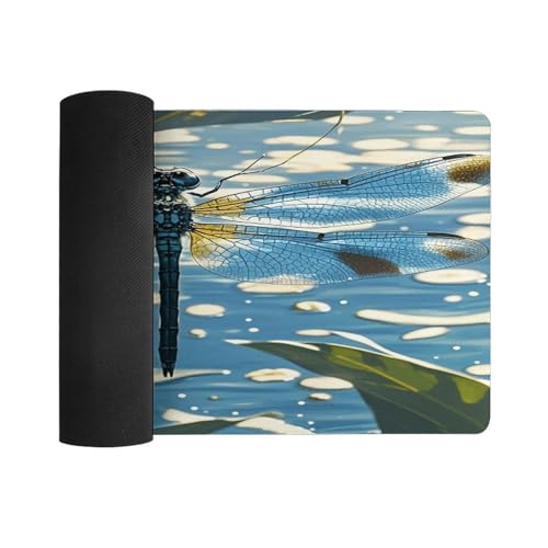 Blue Dragonfly desk mat grande en goma antideslizante miniatura 3