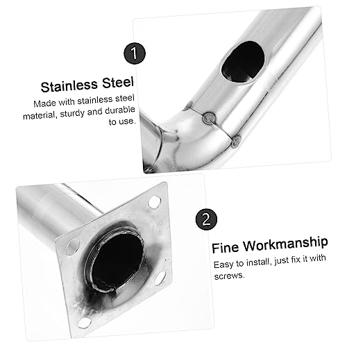 Soporte de antena tipo L NUOBESTY de acero inoxidable con tornillos para poste 8