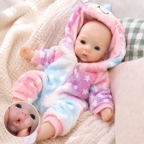 Muñeca Reborn de Silicona 10 Pulgadas Realista miniatura 3