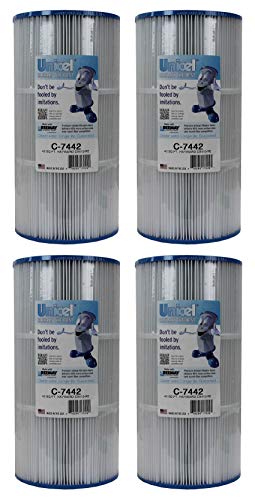 Unicel C-7442 40 Square Foot Media Replacement Pool Filter Cartridge with 120 Pleats, Compatible with Hayward Pool Products (4 Pack)