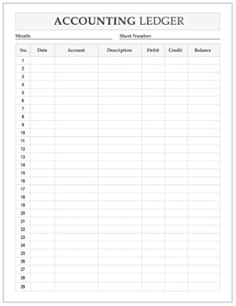 Accounting Ledger Book: General Business Ledger Checking Account Accounting Ledger Book: General Business Ledger Checking Account