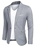 【EMPFOHLEN PASSSENDEN】Festliche Looks mit Hemd und Anzughose stehen der Jacke besonders gut, aber auch lässigere Kombis mit Jeans oder Chinohosen lassen sich damit im Handumdrehen veredeln. Durch das Strukturmuster in Leinenoptik kannst du das Sakko von COOFANDY auch toll in deiner Freizeit tragen.