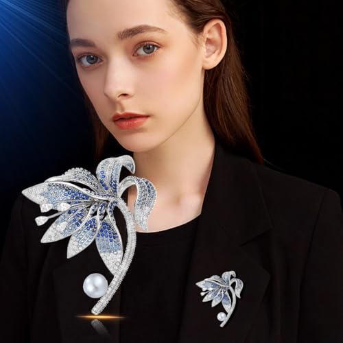 Image of Flower Brooch Pin Gold-Plated Enamel Brooch Lapel Pins Flower Jewelry for Women