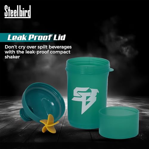 Image of Steelbird Smart 500ml: High-Performance Gym Protein Shaker Bottle - Boost Your Workout! (Green)