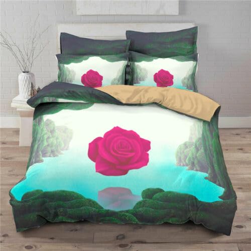 Housse de Couette 240 x 260 Anti-Plis Parure de Lit Microfiber Résistante