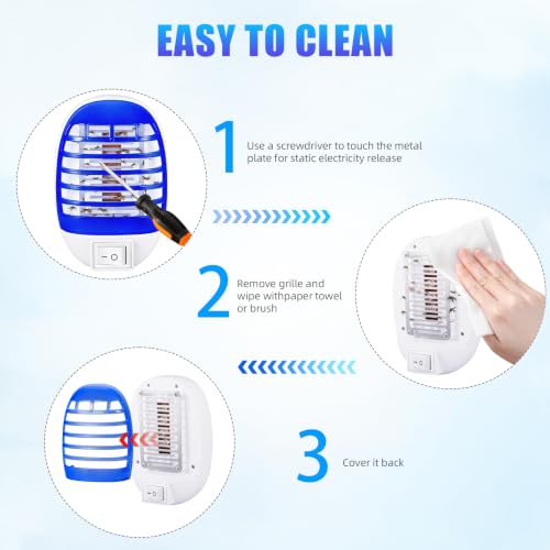 Image of 6 Pack Plug in Bug Zapper for Indoor Use, Mosquito Zappers Indoor | Bug Zapper Plug in for Flying Insect Automatic Mosquito Trap with Led Light for Patio, Bedroom, Kitchen, Office