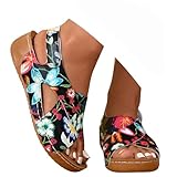 Générique Sandales Femme Été Confortable Chaussure Ete Sandalette Sandale Cuir Orthopedique Chaussures Chic Pied Large Confort D'été Nu Ouvertes Et Nu-Pieds Compensées Orthopédiques Pieds 39