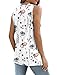 Tops for Women Trendy Spring Clothes 2025 Work Sleeveless Shirts Summer Tank Tops White Floral M